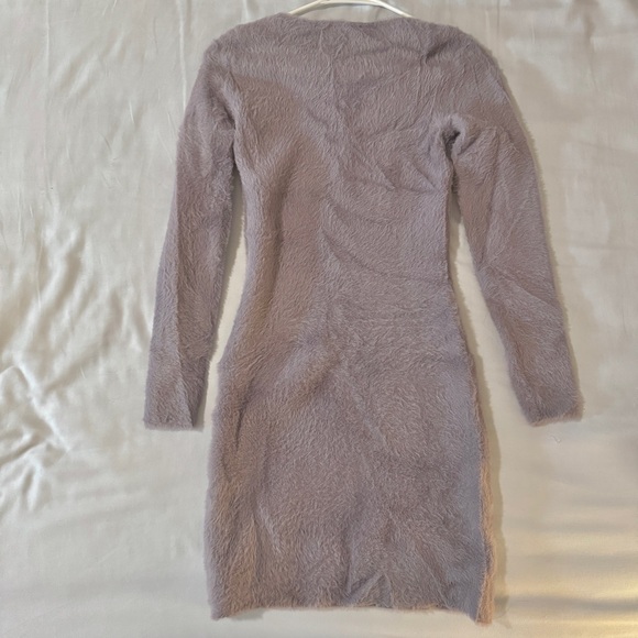 Aritzia Sunday Best Montgomery Fuzzy Purple Dress - Picture 4 of 5